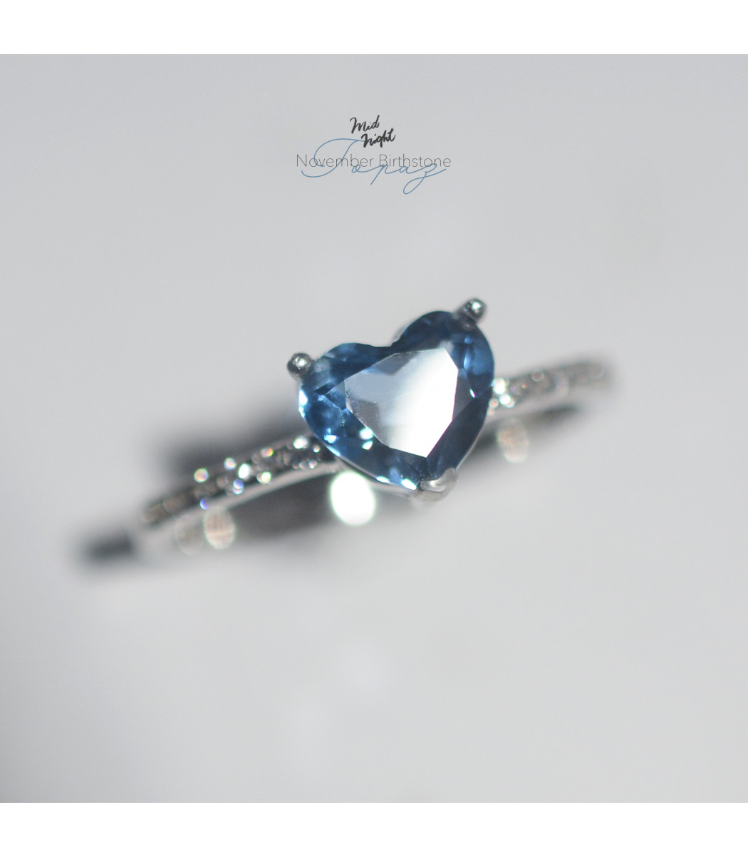 Chapter Thirteen-London Blue Topaz Happy Heart Ring